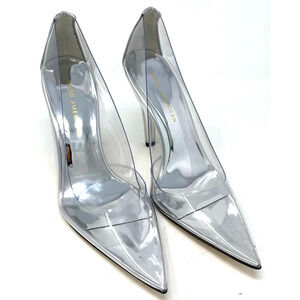 Good American Cinder-Rella Pumps Size 8 Glass GA275PB-X